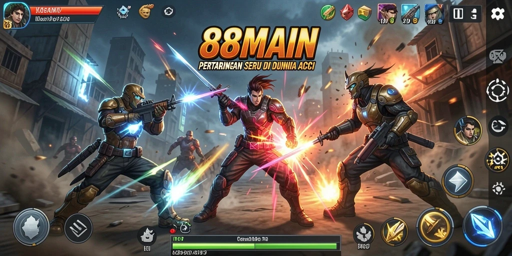 Gameplay seru dengan pertarungan mendebarkan di 88MAIN.
