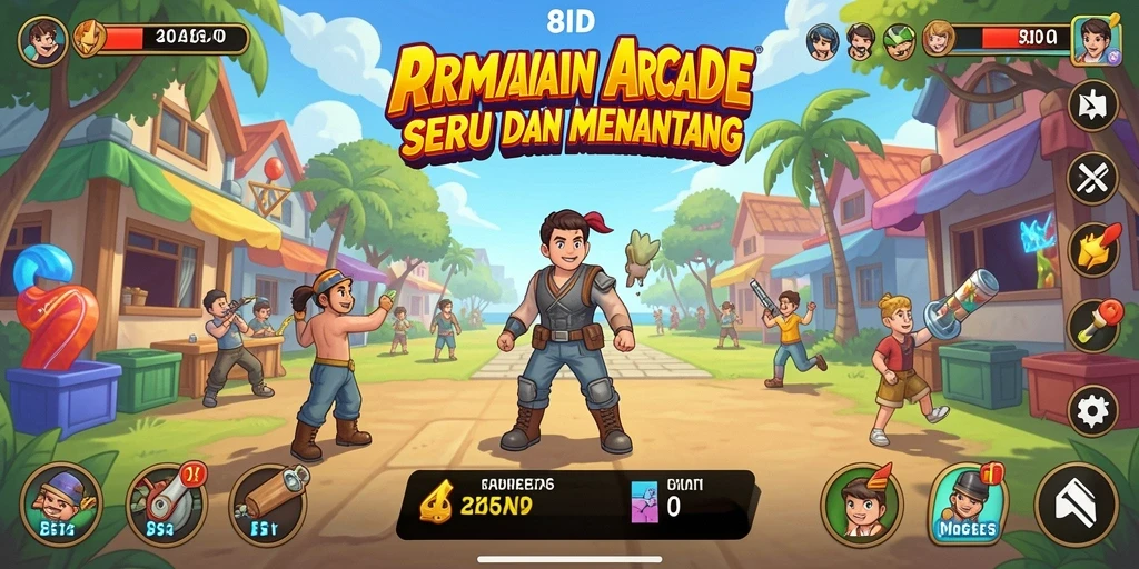 Gameplay 8ID menampilkan keseruan dalam menyelesaikan level Arcade.