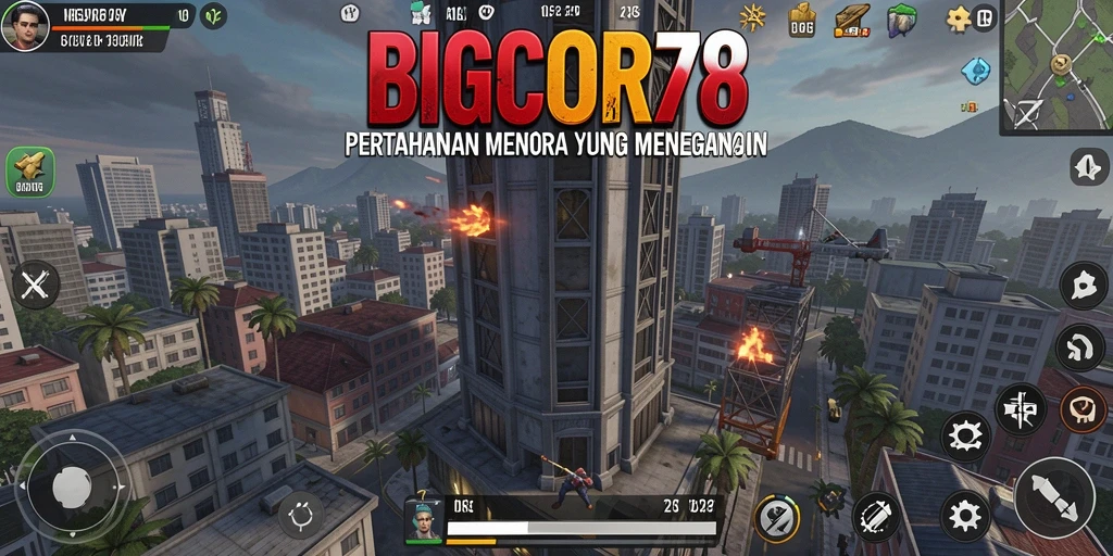 Screenshot menampilkan aksi seru dalam permainan Tower Defense BIGCOR78.
