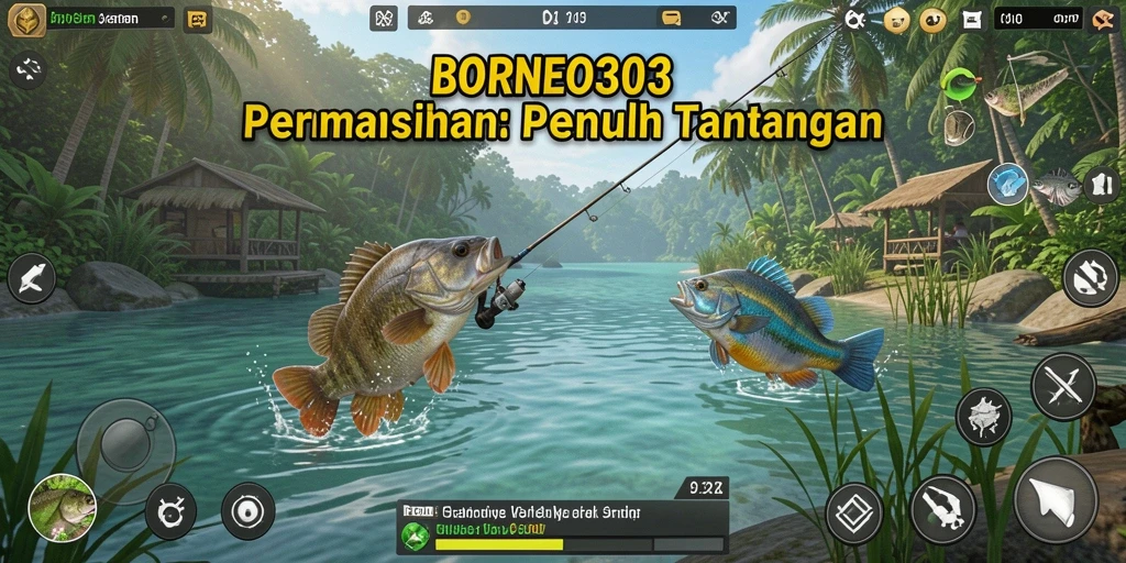 Tangkapan besar dalam permainan memancing yang mendebarkan.