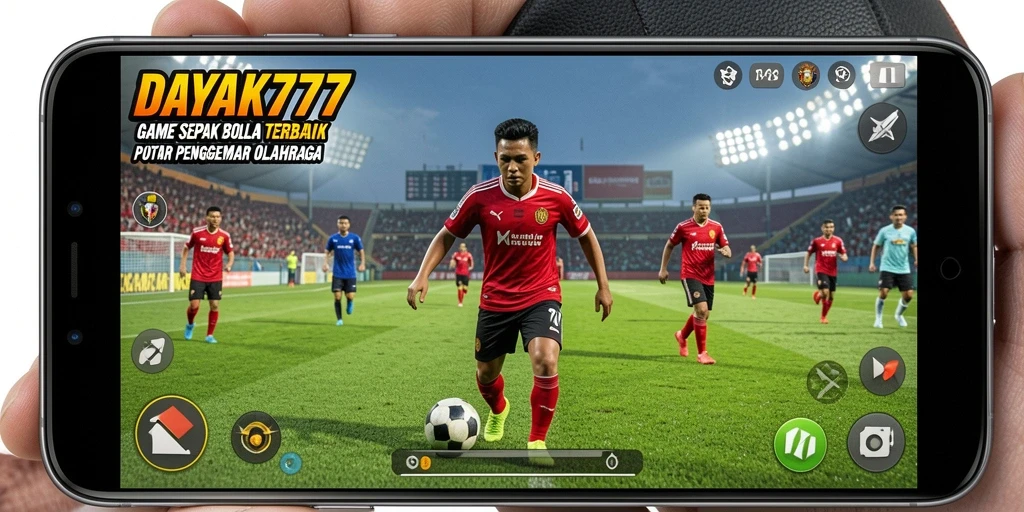 Screenshot menunjukkan gameplay sepak bola yang mendebarkan dan grafis menawan.