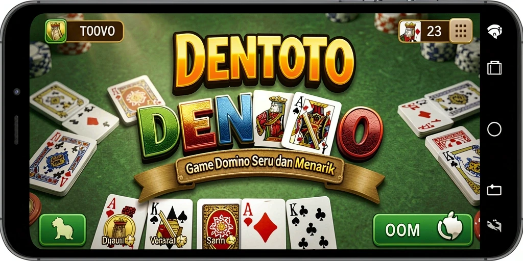Screenshot gameplay DENTOTO menampilkan serunya bermain domino.