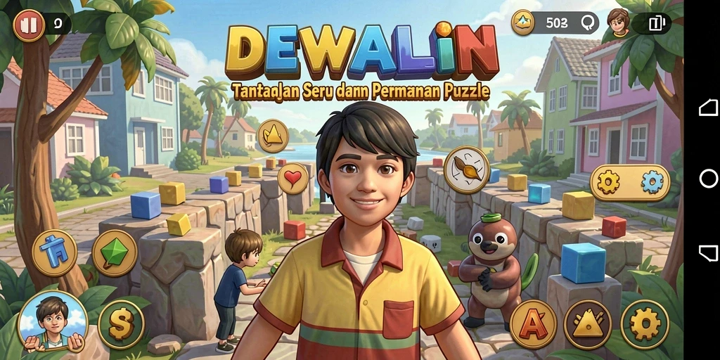 Gameplay seru DEWALIN dengan berbagai tantangan puzzle.