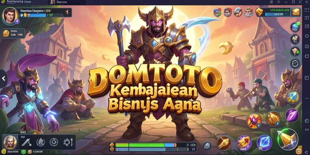 Screenshot gameplay DOMTOTO yang menampilkan pengelolaan bisnis yang seru.