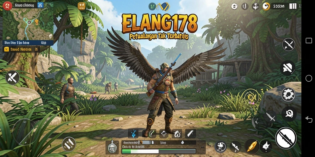 Screenshot ELANG178 menampilkan pemain yang menjelajahi dunia terbuka yang luas.