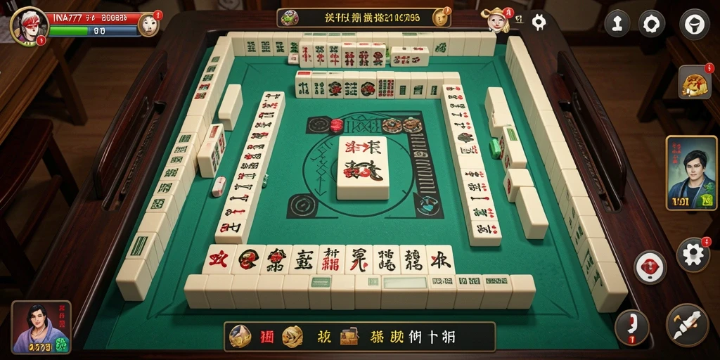 Screenshot gameplay INA777 menampilkan aksi seru permainan Mahjong.