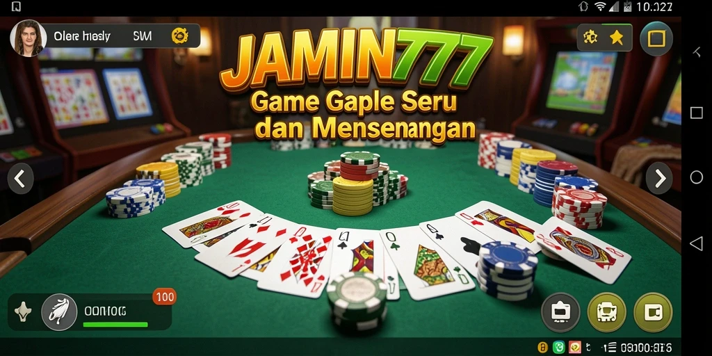 Screenshot menunjukkan pemain dalam aksi seru bermain Gaple.