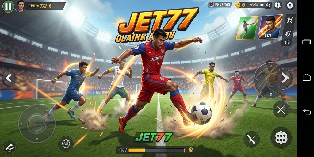 Tampilan gameplay JET77 yang menarik dan penuh aksi olahraga.