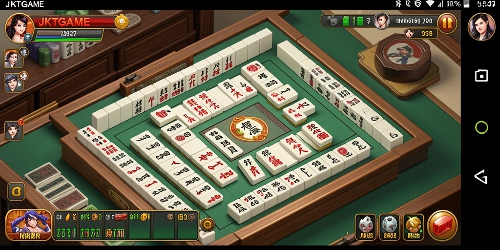 Screenshot utama JKTGAME dengan gameplay Mahjong yang menarik.