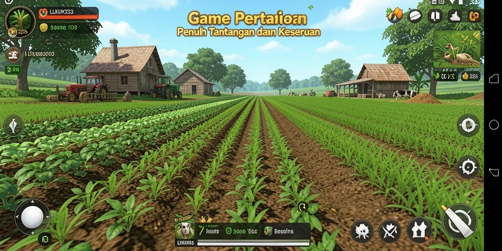 Screenshot LUXURY333 menampilkan gameplay pertanian yang menarik.