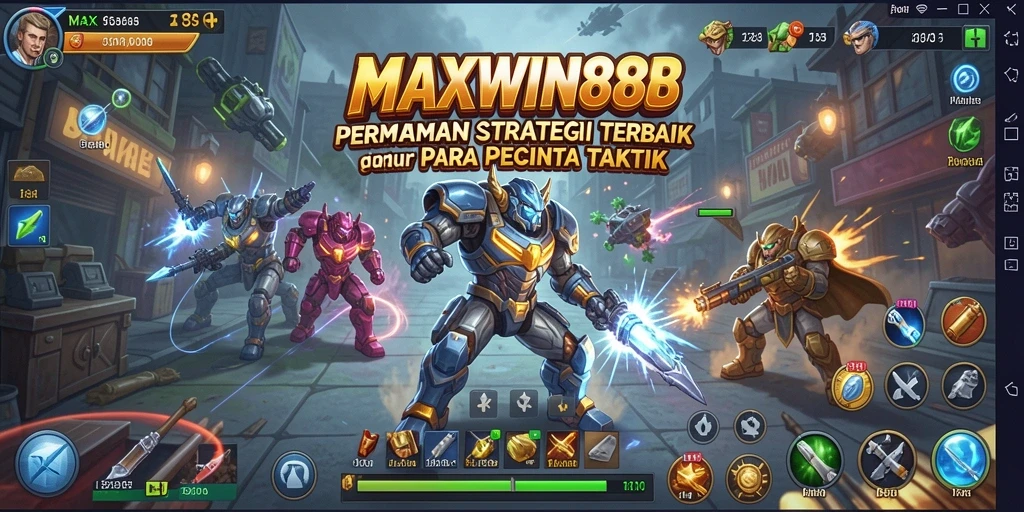 Screenshot gameplay MAXWIN88 yang menampilkan aksi strategis yang intens.