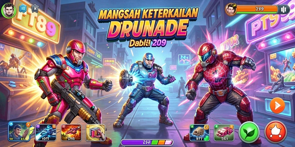 Screenshot PT89 menunjukkan gameplay Arcade yang seru dan penuh tantangan.