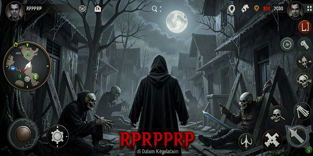 Menampilkan momen menegangkan dalam gameplay RPRPRP.