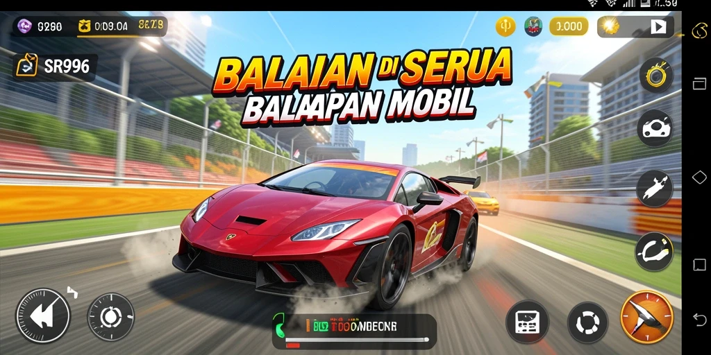 Gameplay balap mobil yang menegangkan di SR996.