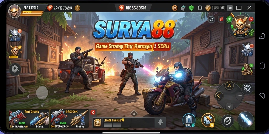 Tampilan screenshot gameplay SURYA88 yang menegangkan dan strategis.