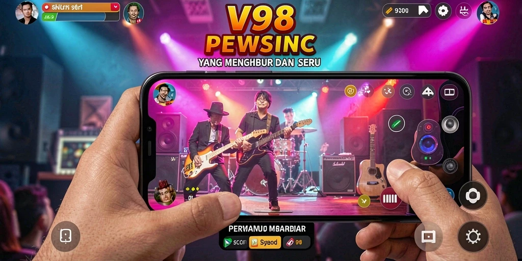 Tampilan gameplay V98 yang seru dan interaktif.