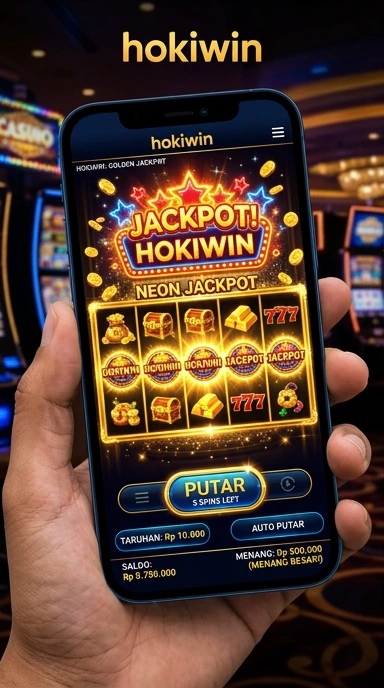 Tampilan utama aplikasi hokiwin yang menarik.